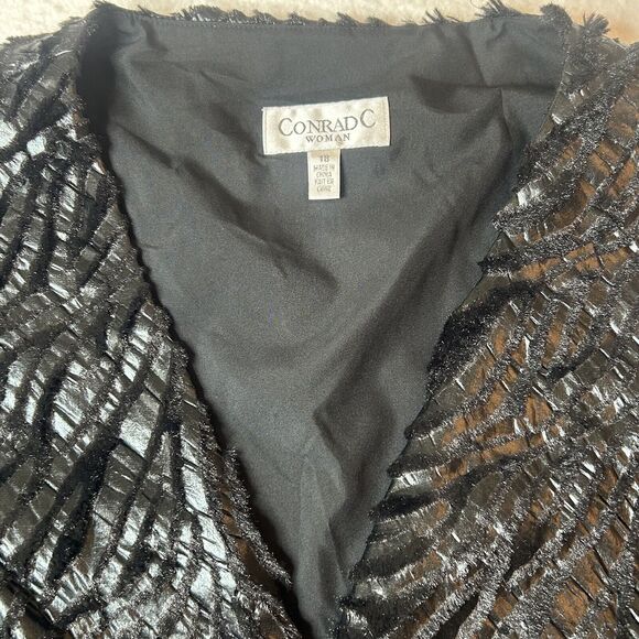 Conrad C Women’s 18 Vest Artsy Black Chic Career Zebra Art Pockets (tacked)Soft - Picture 3 of 13